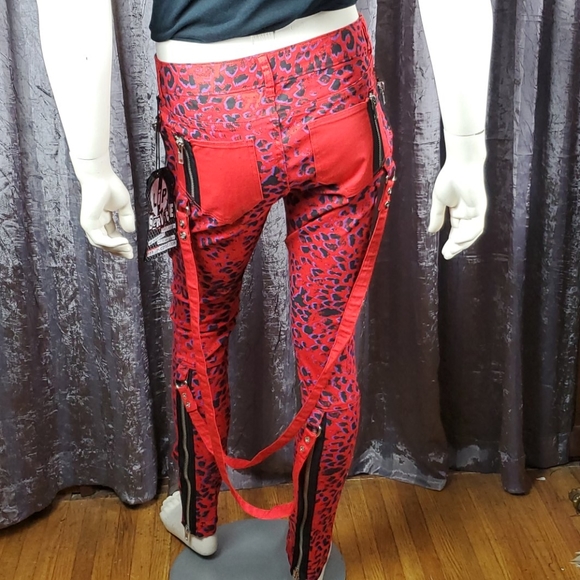 NOS Lip Service Leopard Riot Sound Jeans Bondage - Picture 6 of 9